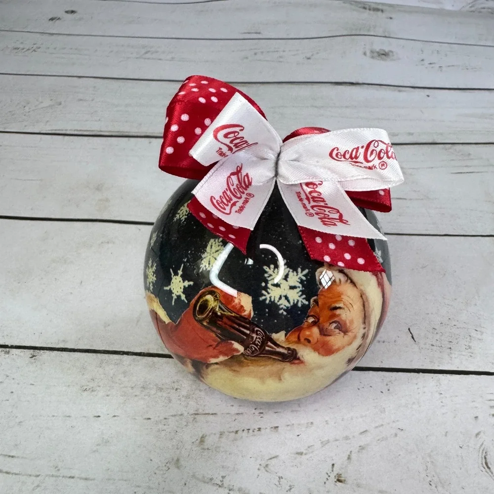 Vtg Coca-Cola‎ Christmas Ornament Lot 8pc Santa Polar Bear Truck Vending Machine